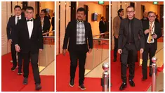 Foto kolase penampilan mantan atlet tinju Chris John (kiri), pelatih Timnas Indonesia U-22 Indra Sjafri (tengah), dan mantan pelatih Timnas Futsal Indonesia Justinus Lhaksana pada sebuah acara yang berlangsung di Hotel JS Luwansa, Kuningan, Jakarta, Rabu (19/07/2023). (Bola.com/Bagaskara Lazuardi)