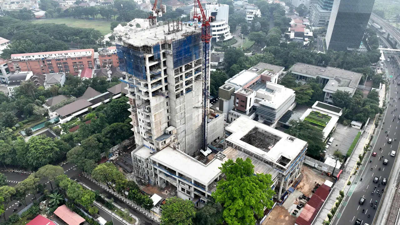 PT Waskita Karya (Persero) Tbk menyampaikan perkembang pembangunan Kantor Kedutaan Besar India di Kuningan, Jakarta. (Foto: Waskita Karya)