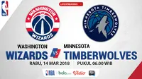 Jadwal NBA, Washington Wizards Vs Minnesota Timberwolves. (Bola.com/Dody Iryawan)