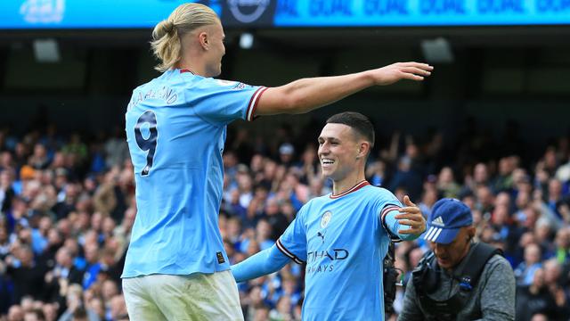 Foto: Aksi Memukau Erling Haaland dan Phil Foden Saat Man City Bantai MU di Liga Inggris, Keduanya Cetak Rekor Baru