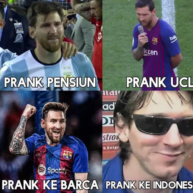 Batal ke Indonesia, Ini 5 Foto Editan Lionel Messi Tanggapan Netizen yang Kecewa