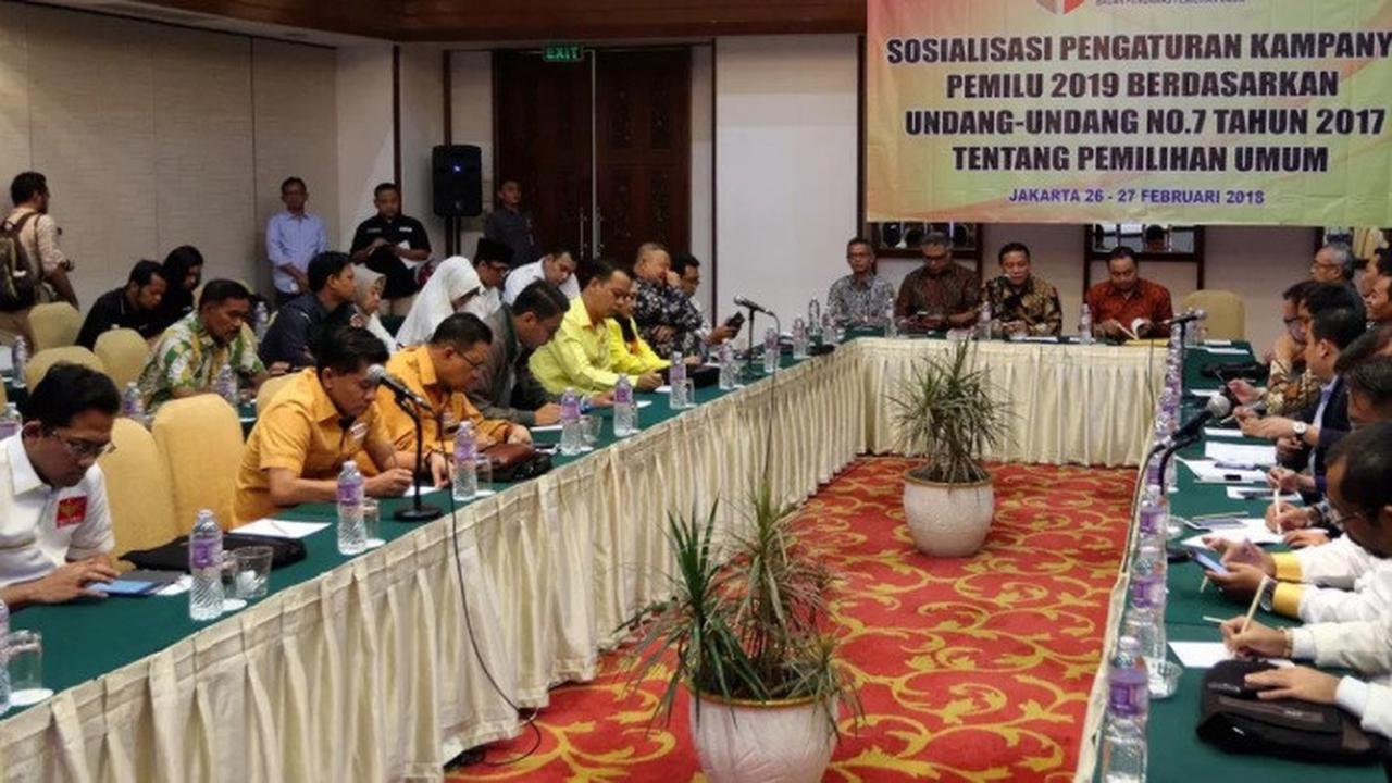Suasana sosialisasi pengaturan Kampanye Pemilu 2019 (Liputan6/Johan Tallo)