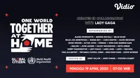 Lady Gaga Hingga Billie Eilish Ikut Terjun dalam Konser One World Together At Home dari WHO. sumberfoto: Vidio