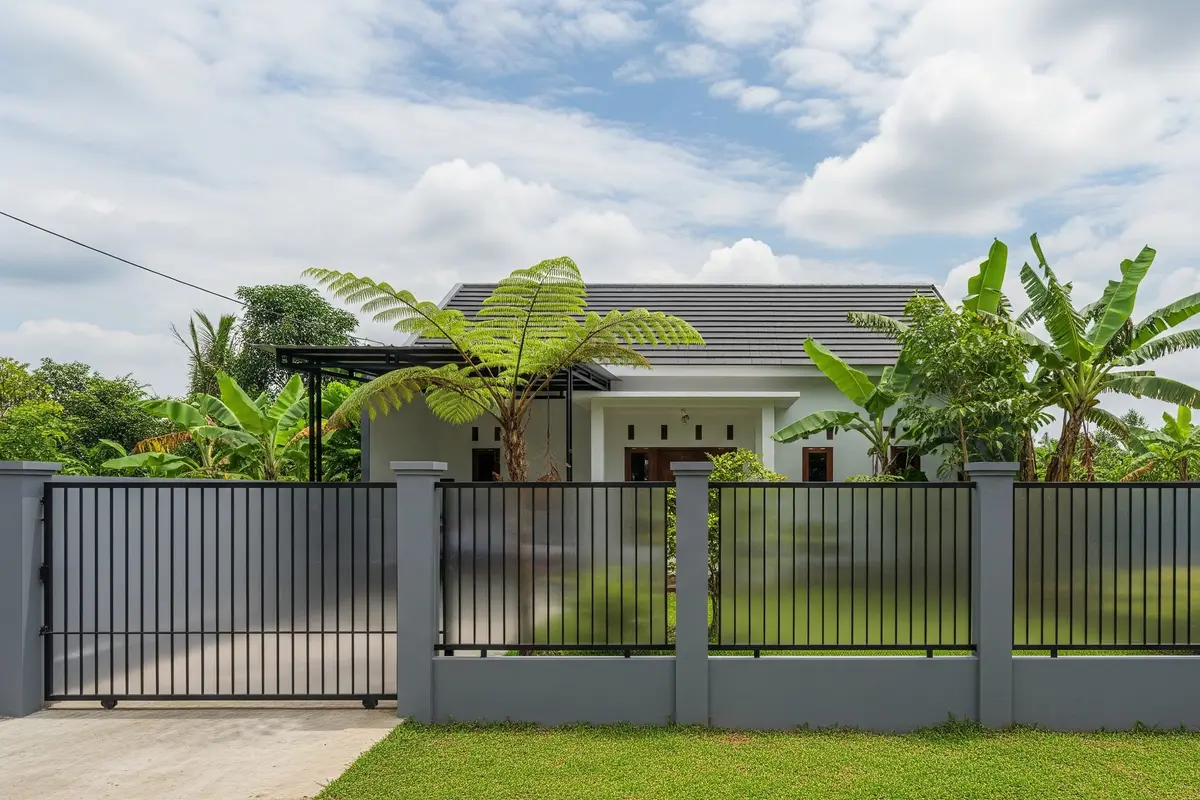 Model Pagar Besi Kombinasi Polikarbonat untuk Rumah Minimalis dengan Budget Terjangkau/ Ilustrasi AI
