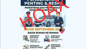 Cek Fakta: Hoaks Polri Bakal Razia Pajak Kendaraan ke Rumah Warga Mulai September 2026