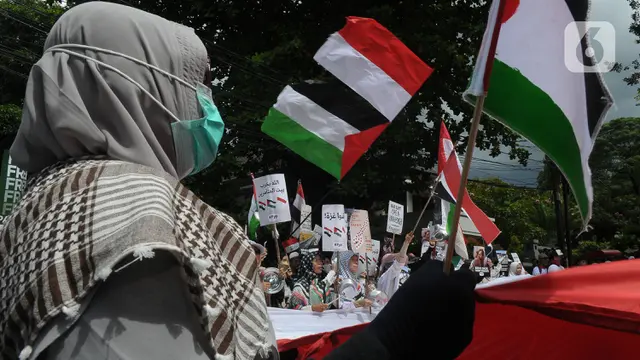 Massa Pro Palestina Geruduk Kedubes Mesir