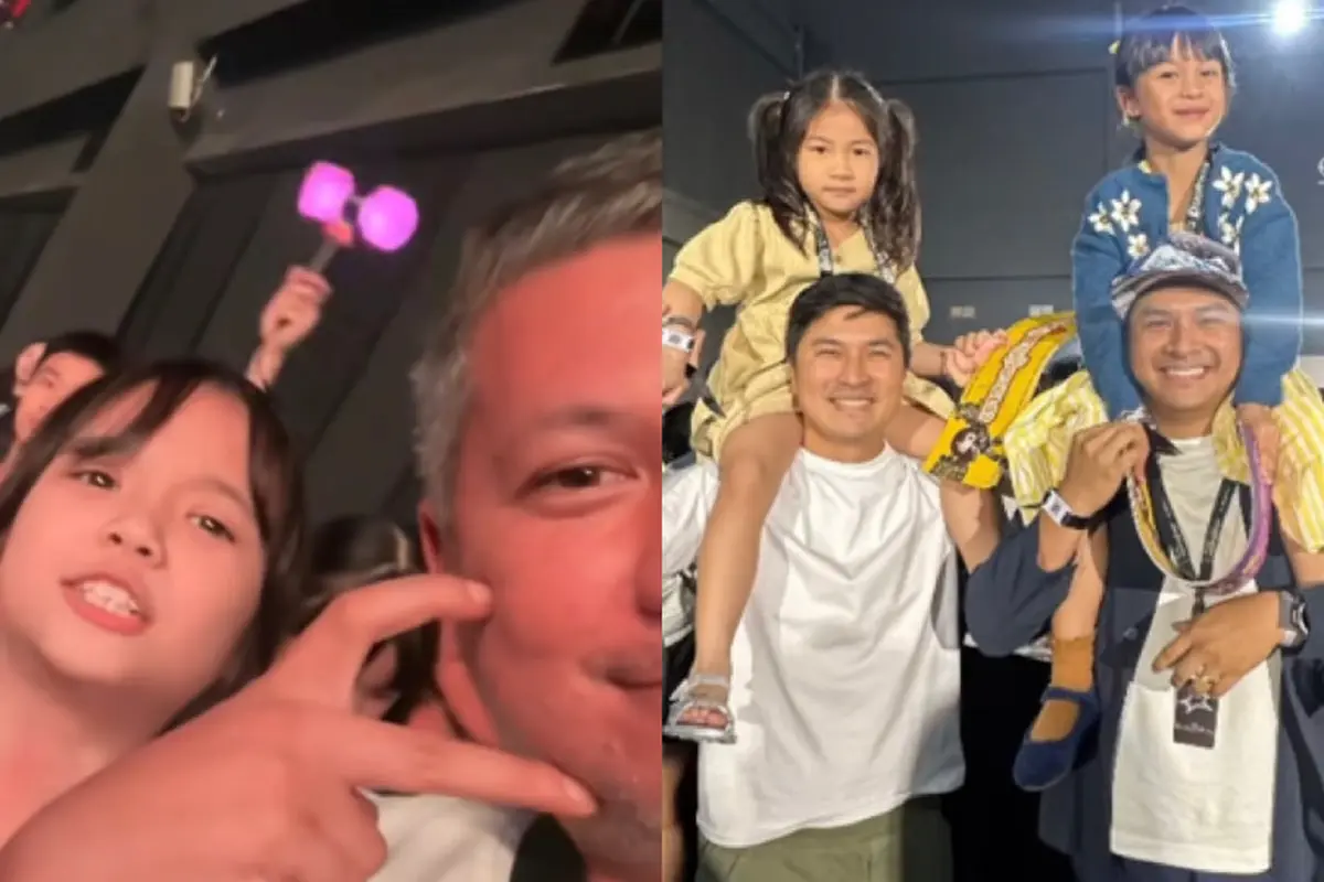 Gading Marten hingga Glenn Alinskie  Temani Putri mereka Menyaksikan Fanmeet Lisa Blackpink