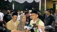 Siti Atikoh saat berada di Ponpes Krapyak, Yogyakarta, Rabu (6/12/2023) malam. (Liputan6.com/Delvira Hutabarat).