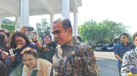 Ketua MPR RI Ahmad Muzani tiba di Istana Kepresidenan Jakarta untuk bertemu Presiden Prabowo Subianto. (Liputan6.com/Lizsa Egeham)