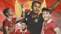 Timnas Indonesia - Dimas Drajad, Dendy Sulis, Hokky Caraka dan Rabbani Tasnim (Bola.com/Bayu Kurniawan Santoso)