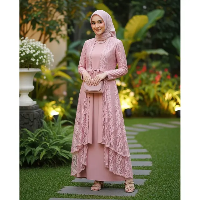 Gamis Layer Outer Lace
