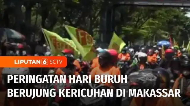 Mayday atau peringatan Hari Buruh sedunia yang jatuh pada tanggal 1 Mei digelar di hampir seluruh wilayah di Tanah Air. Di Makassar, aksi yang melibatkan buruh dan mahasiswa asal Papua, Senin (01/5) sore berujung ricuh, sejumlah pengunjuk rasa ditang...