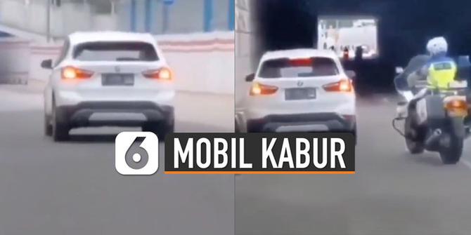 VIDEO: Nekat, Pengemudi Mobil Kabur Saat Hendak Ditilang Petugas