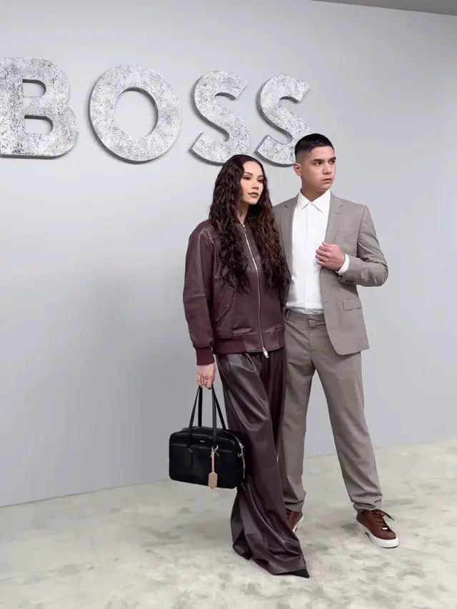 Alyssa Daguise dan Al Ghazali Bergaya Office Look saat Hadir di Milan Fashion Week. [@alyssadaguise]