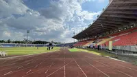 700th Anniversary Stadium, Chiang Mai menjadi venue pertandingan Timnas Indonesia U-22 versus Timnas Filipina U-22 pada laga Grup C cabang olahraga sepak bola SEA Games 2025, Senin (8/12/2025) sore WIB. (Bola.com/Muhammad Adi Yaksa)