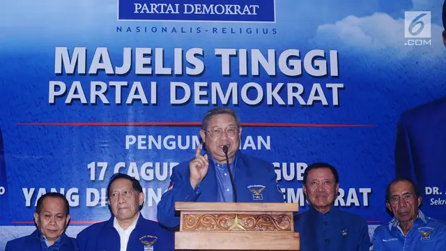 FOTO: SBY Umumkan 17 Pasang Nama Bakal Cagub-Cawagub Pilkada 2018