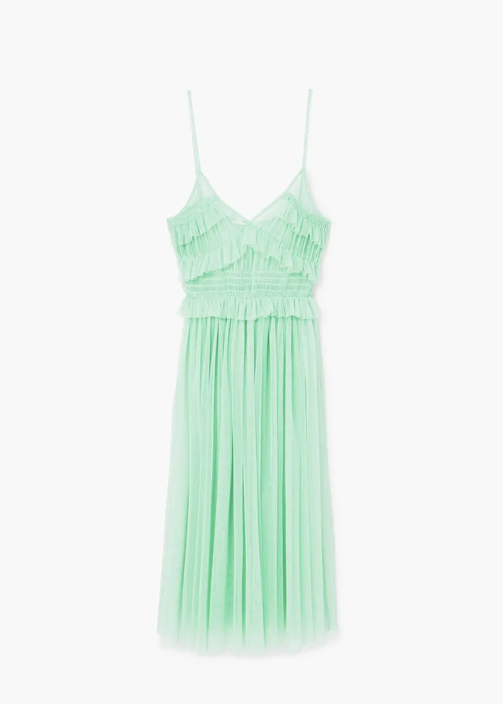 Tulle dress, colour: aqua green, Rp. 299.000. (Image: shop.mango.com)