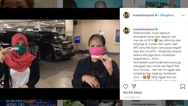 7 Momen Maia Estianty dan Keluarga Jalani Rapid Test Corona Covid-19