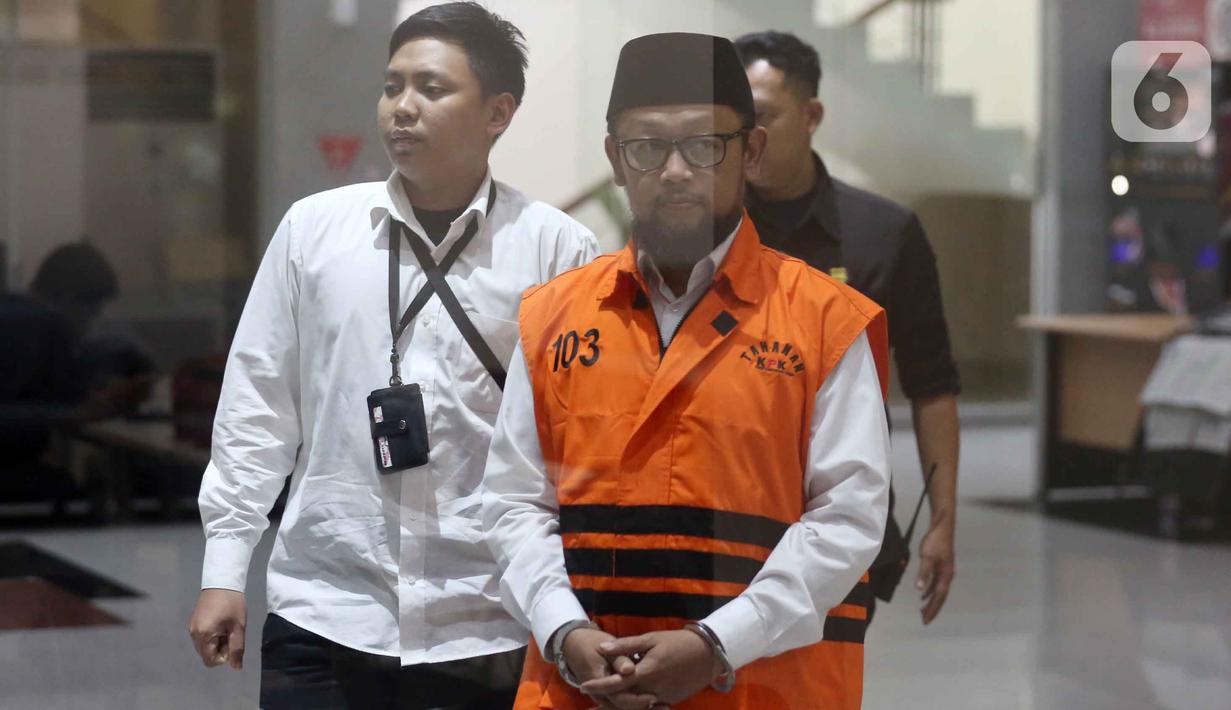 Ishfah Abidal Aziz namalain Gus Alex (kanan) usai menjalani pemeriksaan lanjutan di Gedung Merah Putih Komisi Pemberantasan Korupsi (KPK), Jakarta, Rabu (13/5/2026). (Liputan6.com/Helmi Fithriansyah)