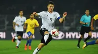Striker baru Bayern Munchen asal Jerman, Jann-Fiete Arp. (AFP/Dibyangshu Sarkar)