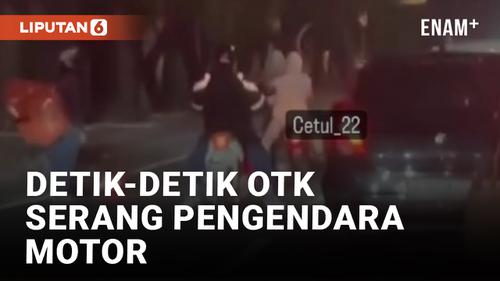 VIDEO: Ngeri! Pengendara Motor Diserang OTK dengan Sajam di Sunter