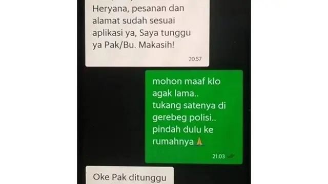 Kocak, 6 Chat Alasan Ojek Online Lama Antar Makanan Ini Bikin Senyum Sendiri