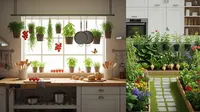 8 Model Dapur Berdampingan dengan Kebun Sayur Mini, Produktif dan Asri