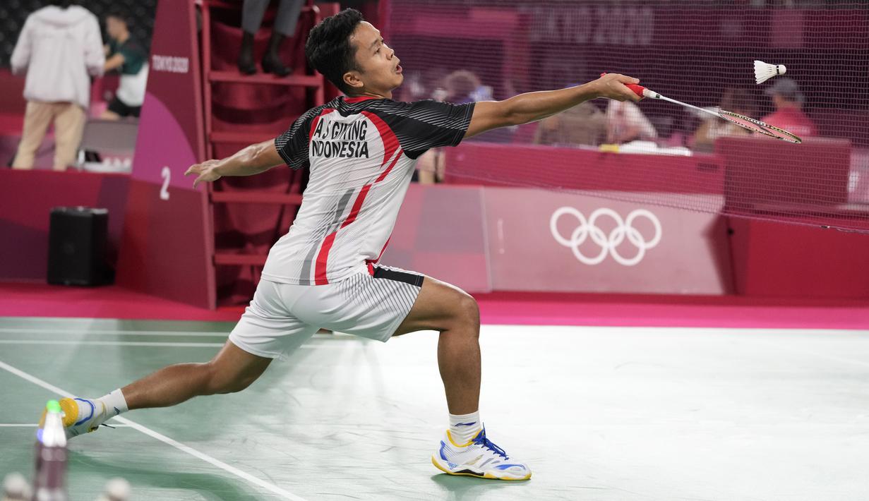 FOTO: Anthony Ginting Lolos ke 16 Besar Olimpiade Tokyo ...