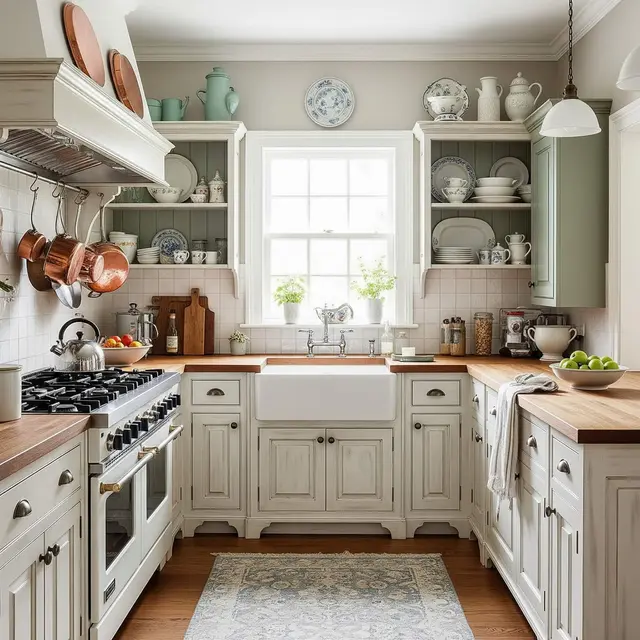 Desain Dapur Modern Klasik dengan Kitchen Set Bentuk U