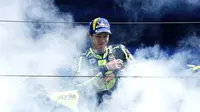 Ai Ogura saat memenangkan balapan MotoGP Belanda di Sirkuit Assen. (Vincent Jannink / ANP / AFP)