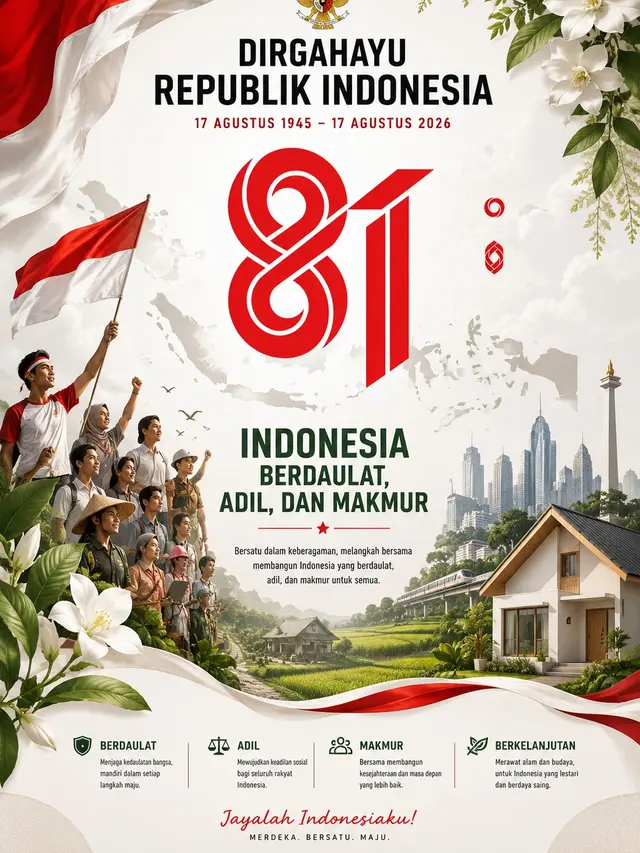 Ilustrasi Poster HUT RI/AI Generated