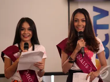 Para Finalis Micel 2014 asyik mengikuti kelas Presenting, Jakarta, Rabu (22/10/2014) (Liputan6.com/Faisal R Syam)
