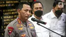 Kapolri Jenderal Listyo Sigit Prabowo saat menyampaikan keterangan pada jumpa pers di Mabes Polri, Jakarta, Kamis (4/8/2022). Timsus Polri telah memeriksa 25 orang dari tingkat perwira tinggi hingga tamtama terkait kasus penembakan Brigadir Yoshua alias Brigadir J. (Liputan6.com/Faizal Fanani)