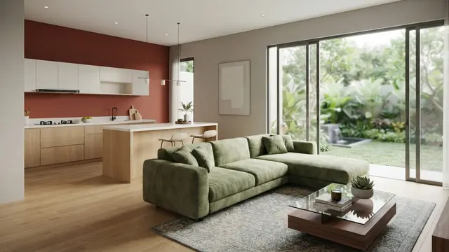 Ide Desain Dapur dan Ruang Tamu Menyatu untuk Rumah Modern