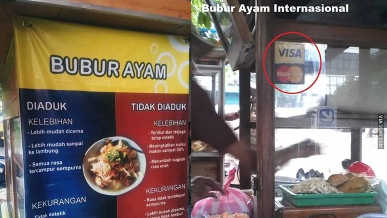 6 Cara Promosi Penjual Bubur Ayam Ini Unik Sekaligus Nyeleneh