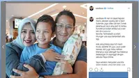 Ulang Tahun ke-50, Sandiaga Uno Unggah Momen Manis Bersama Istri dan Anak