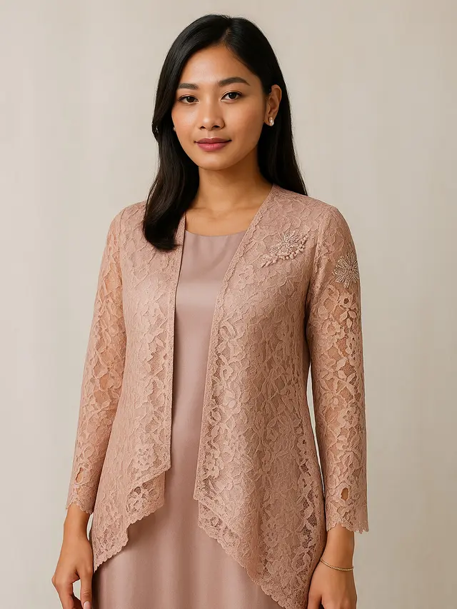 Model Cardigan Renda Brokat untuk Pesta Pernikahan (Image by ChatGPT)