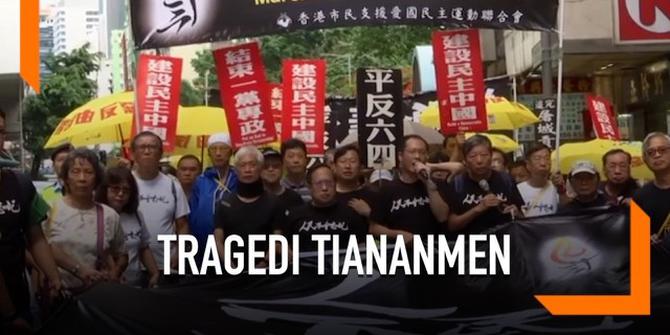 VIDEO: Unjuk Rasa Peringati 30 Tahun Tragedi Tiananmen