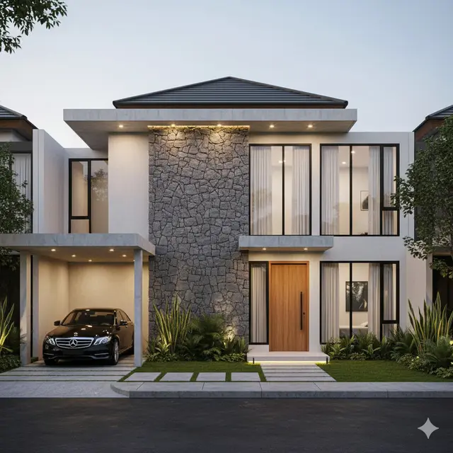 Gambar Rumah Minimalis Cor Dak