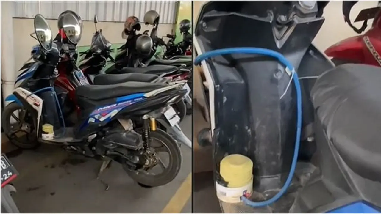 Wanita Ini Temukan Motor di Parkiran Punya Kaca Spion Besar, Klaksonnya Unik