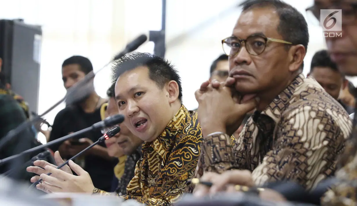 Direktur Lippo Cikarang Ju Kian Salim saat dialog dengan Ombudsman RI di Jakarta, Jumat (8/9). Dalam dialog tersebut membahas pembangunan mega proyek Kota Meikarta. (Liputan6.com/Angga Yuniar)