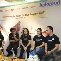 Para pembicara dalam acara Ngobrol Santai Film Jalur Rempah 'Banda, The Dark Forgotten Trail' di Rumah Indofood, Jakarta Fair Kemayoran (JFK), Kamis (15/6/2017). (Bintang.com/Daniel Kampua)