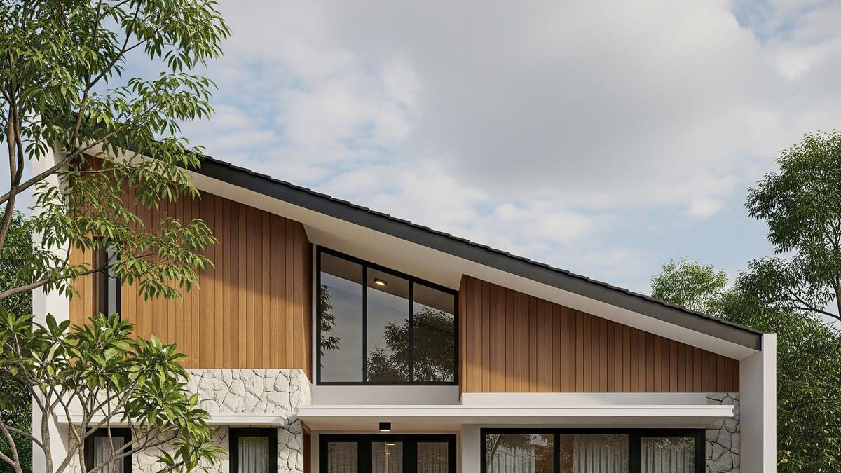 7 Inspirasi Rumah 1 Lantai dengan Atap Miring Satu Sisi, Desain Modern dan Estetik
