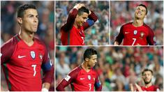 Berikut ini ragam ekspresi kekecewaan Striker Portugal, Cristiano Ronaldo, setelah gagal menciptakan gol ke gawang Swiss pada laga kualifikasi Piala Dunia 2018. (Foto-foto Kolase AP)