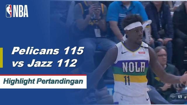 Jure Holiday skor 30 saat Pelikan mendapatkan kemenangan atas Jazz 115-112.