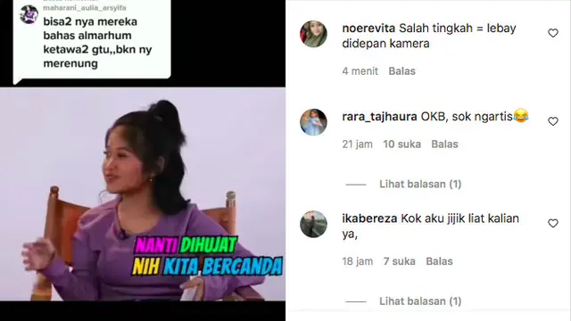 Mayang dan Chika Panen Hujatan Saat Bahas Mendiang Vanessa Angel Sambil Bercanda. (instagram.com/lambe_corner)