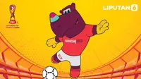 Maskot Piala Dunia U-17 2023 Badak Cula Cahaya atau Bacuya Si Badak Bercula (Liputan6.com/Abdillah)