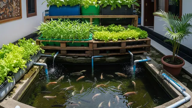 Kebun Sayur Mini Aquaponik Skala Rumah