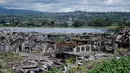 Pemandangan kehancuran bangunan-bangunan di Kota Marawi, Provinsi Lanao del Sur, Filipina, Kamis (23/5/2019). Rumah, masjid, gereja, dan bangunan lainnya hancur porak poranda dalam pertempuran antara pasukan pemerintah dengan militan ISIS yang berlangsung selama lima bulan. (Noel CELIS/AFP)