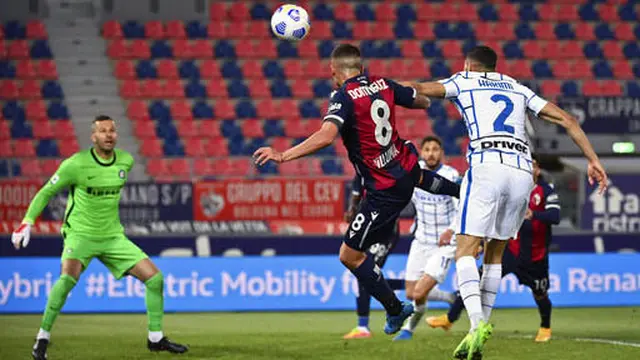 FOTO: Menang Tipis di Markas Bologna, Aroma Scudetto Inter Milan Kian Terasa